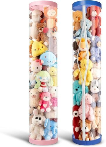 Clear 60 inch Stuffed Animal Storage Tube, 2 Pack - Lot 569