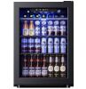17.4 in. Single Zone 100-Cans Freestanding/Countertop Beverage Refrigerator Cooler Fridge in Black, Frost-Free - Thumbnail 1