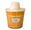 Nostalgia 4 Qt. Light Wood Bucket Electric Ice Cream Maker - Thumbnail 1