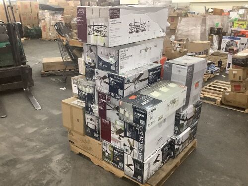 Salvage Lighting Pallet. Items Will Be Damaged and Incomplete. - Lot 608JF