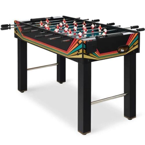 Foosball Game Table, Arcade Table Soccer w/ 2 Cup Holders, 2 Balls - 48in - Lot 521