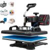 VEVOR 5 in. 1 Heat Press 12 x 15 Machine, Digital Precise Temperature Control, Clamshell Sublimation Printer, 900W - Thumbnail 1
