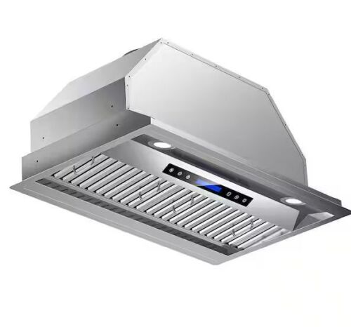 INATECK 30 in. 600 CFM Convertible Insert Range Hood with Remote, Touch Control LCD, Stainless Steel - Lot 83JF