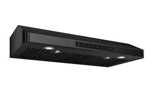 VIKIO 30 in. 900 CFM Ducted Under Cabinet Range Hood in Black Stainless Steel with 2 -Way Venting and LED - Lot 86JF
