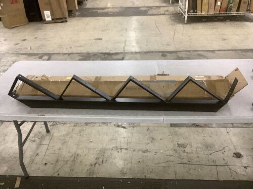 Steel Stair Riser, 4 Step, Black - Loose Hardware - Lot 780