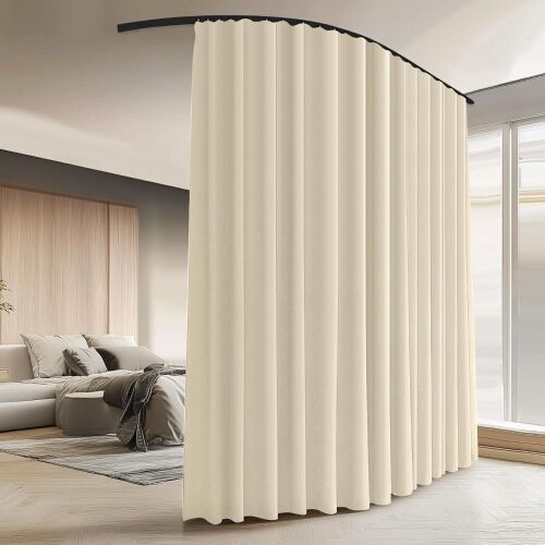 Room Divider Curtains with Ceiling Curtain Track - Lot 786