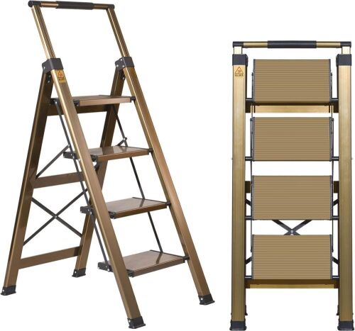 Aluminum 4 Step Ladder with Retractable Handrail - Lot 276