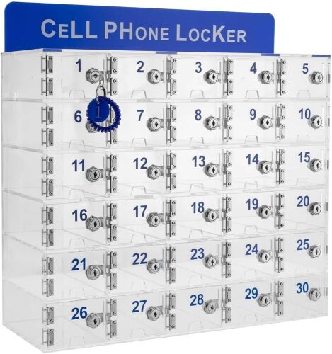 30 Slot Acrylic Cell Phone Locker - Lot 277