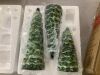 Set of 3 Pre-Lit Ceramic Tabletop Christmas Trees - Thumbnail 2