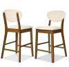Set of 2 Modern Counter-Height Bar Stool Set W/ Upholstered Seat Cushion - Thumbnail 1
