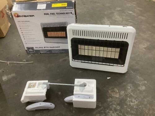 Mr. Heater 30,000 BTU Vent Free Radiant Natural Gas or Propane Dual Fuel Space Heater - Lot 73JF
