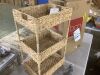 3-Tier Water Hyacinth Rolling Utility Cart w/ Weaved Baskets Natural - Thumbnail 3