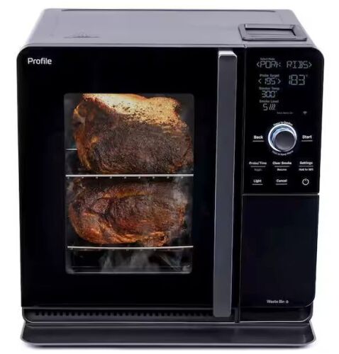 GE Profile Smart Indoor Smoker with Active Smoke Filtration, Precision Smoke Control, 5 Smoke Settings, Wood Pellet BBQ - Lot 5JF