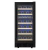 15 in. Dual Zone 30-Bottle Undercounter/ Freestanding Wine Cooler in Black with Reversible Door, Removable Shelves - Thumbnail 1
