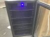 17.3 in. Single Zone-130 Can Freestanding Beverage and Wine Cooler in Silver, LED Light, UV Protection - Thumbnail 5