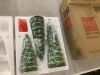 Set of 3 Pre-Lit Ceramic Tabletop Christmas Trees - Thumbnail 2