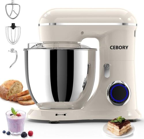 CEBORY Electric Stand Mixer, 6.5QT Bowl - Lot 138JF