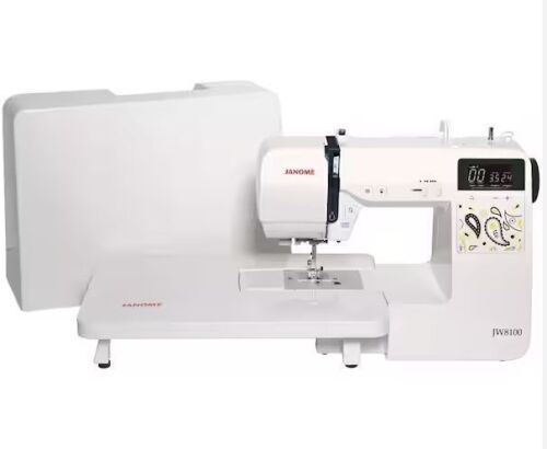 Janome JW8100 100-Stitch Sewing Machine with Bonus Accessories - Lot 8JF