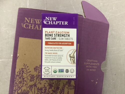 New Chapter Bone Strength Take Care, Plant Calcium Tablets, 120ct - Lot 799
