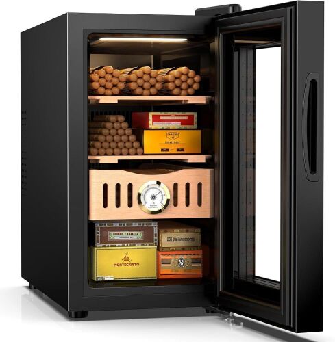 25L Electric Cigar Humidor Cabinet with Cooling Temperature Control - Lot 141
