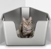 Stainless Steel Corner Cat Litter Box - Thumbnail 1