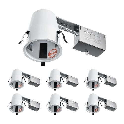 ANYHOME 6 Pack 4 Inch Recessed Lighting Housing Remodel - Lot 331