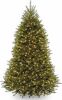 National Tree Company 7.5 ft Pre-Lit Dunhill Fir Artificial Christmas Tree, 600 Clear Lights, 2,189 Tips, Includes Stand, Green - Thumbnail 1