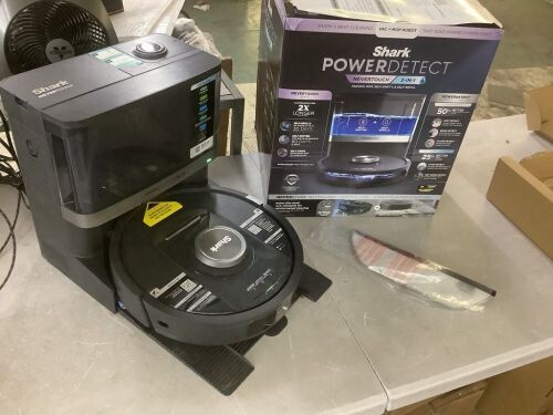 Shark PowerDetect NeverTouch 13in Robotic Vacuum and Mop with Smart Navigation Path, Bagless, HEPA, Multisurface - Lot 234JF