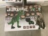 Lot of (3) Remote Control Dinosaur Toy, Electronic RC T-Rex w/ Light-Up LED Eyes, Roaring Sounds - Thumbnail 3