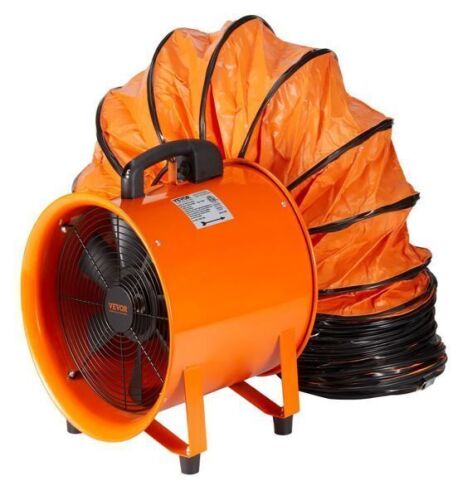 VEVOR Portable Ventilator, 16 inch Heavy Duty Cylinder Fan with 16.4ft Duct Hose, 1350W 5175CFM - Lot 34JF