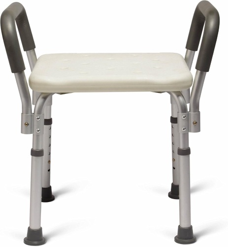 Medline Bath Bench Shower Seat with Padded Armrests, 350lb Capacity - Lot 692