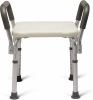 Medline Bath Bench Shower Seat with Padded Armrests, 350lb Capacity - Thumbnail 1