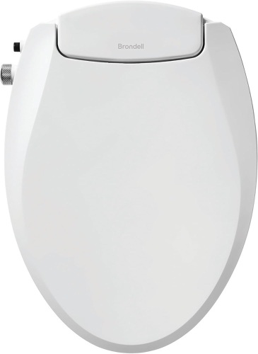 Brondell Bidet Toilet Seat Non-Electric Swash Ecoseat, Fits Elongated Toilets, White - Lot 493