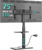 WALI Floor TV Stand with Power Outlet & AV Shelf, for 32-75 inch TV up to 110 lbs, Swivel and Height Adjustable - Thumbnail 1