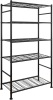 5 Tier Shelving Unit with Leveling Feet, 33.0" W x 12.6" D x 72.0" H, Black - Thumbnail 1