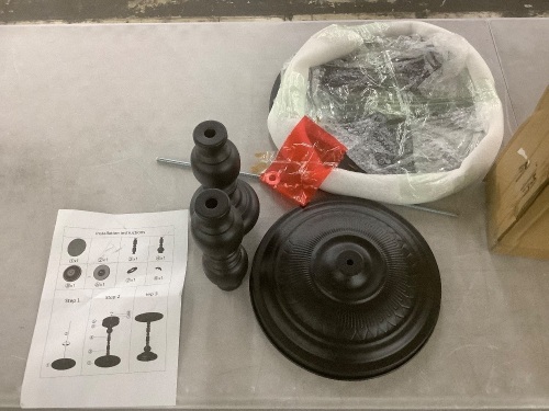 Small Black Pedestal Table - Lot 549