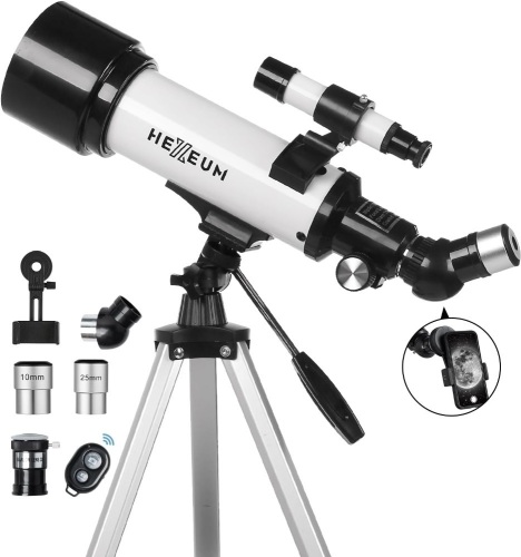 70mm Aperture 500mm AZ Mount Fully Multi-Coated Optics Astronomical Refracting Portable Telescope - Lot 494