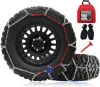 Heavy-Duty Emergency Tire Traction Chains with Automatic Tensioner for Pickup Trucks and Off-Road SUVs - Thumbnail 1