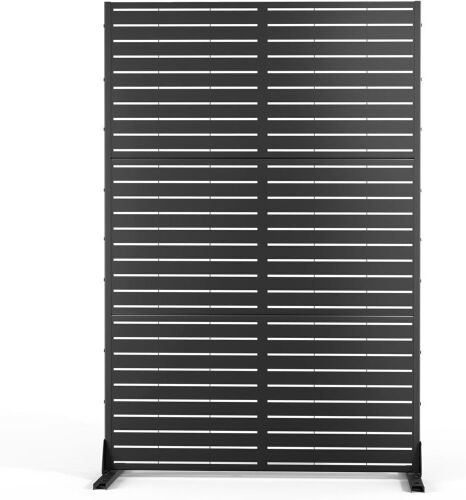 Metal Outdoor Freestanding Privacy Screen Wall Panel, 72"H×44"L - Lot 292
