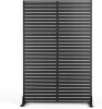Metal Outdoor Freestanding Privacy Screen Wall Panel, 72"H×44"L - Thumbnail 1