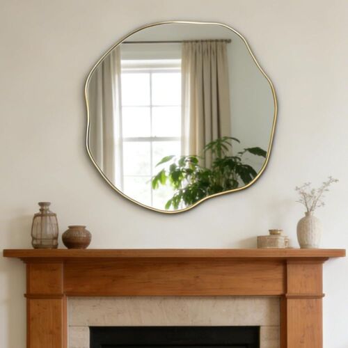 Gold Irregular Mirror, 30" - Lot 593