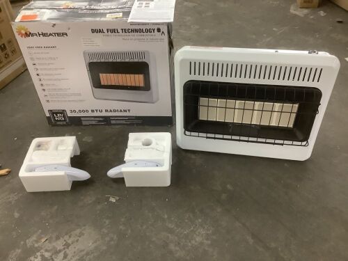 Mr. Heater 30,000 BTU Vent Free Radiant Natural Gas or Propane Dual Fuel Space Heater - Lot 75JF