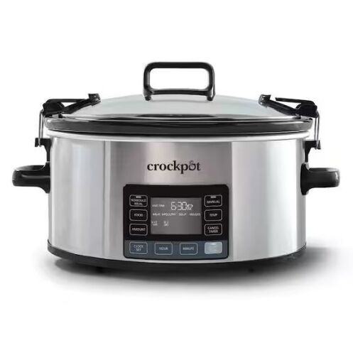Crock-Pot 7 qt. Stainless Steel Programmable Slow Cooker - Lot 858JF