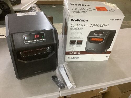 WeWarm Electric 6 Element Infrared Space Heater Black Plastic - Lot 879JF