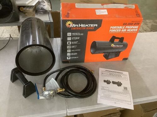 Mr. Heater Contractor Series 60,000 BTU Forced Air Propane Outdoor Space Heater with 10 ft. Hose and Regulator - Lot 884JF