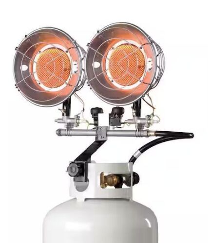 Mr. Heater Double Tank Top 30,000 BTU Radiant Propane Outdoor Space Heater - Lot 885JF