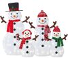 2D Lighted Snowman Family Set - Thumbnail 1