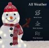 2D Lighted Snowman Family Set - Thumbnail 3