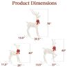 3 Piece Lighted Christmas Deer Set - Thumbnail 3