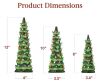 Set Of 3 Pre-Lit Ceramic Tabletop Christmas Trees - Thumbnail 4